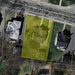 134 Crafts St, Newton MA  02460-1411 aerial view