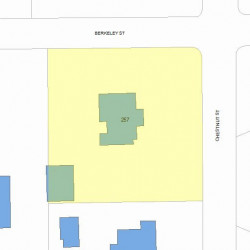 257 Chestnut St, Newton MA 02465-2932 plot plan