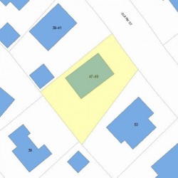 47 Clark St, Newton MA 02459-2425 plot plan