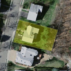 96 Adeline Rd, Newton MA 02459-2705 aerial view