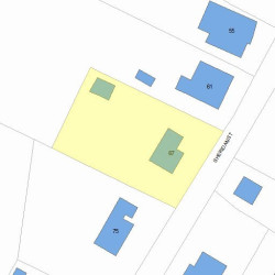 67 Sheridan St, Newton MA 02465-1037 plot plan