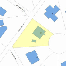 36 Osborne Path, Newton MA 02459-3543 plot plan