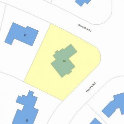 64 Evelyn Rd, Newton MA 02468-1217 plot plan