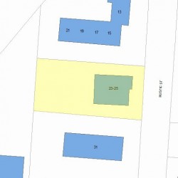 23 Rustic St, Newton MA  02458-1024 plot plan