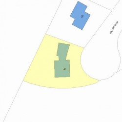 43 Grayson Ln, Newton MA  02462-1020 plot plan