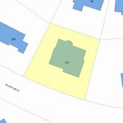 248 Valentine St, Newton MA 02465-3031 plot plan
