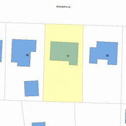 94 Parker Ave, Newton MA  02461-1815 plot plan
