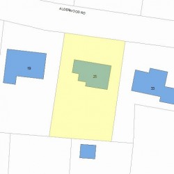 25 Alderwood Rd, Newton MA 02459-1225 plot plan