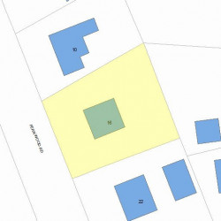16 Fernwood Rd, Newton MA 02465-1808 plot plan