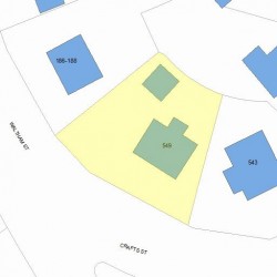 549 Crafts St, Newton MA 02465-1700 plot plan