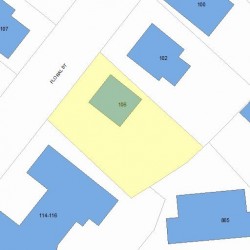 106 Floral St, Newton MA 02461-1523 plot plan
