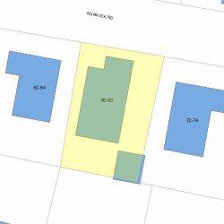 66 Warwick Rd, Newton MA 02465-1724 plot plan