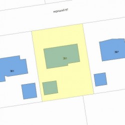 391 Highland St, Newton MA 02465-2707 plot plan