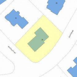 29 Clifton Rd, Newton MA 02459-3110 plot plan