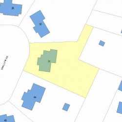 36 Swallow Dr, Newton MA  02462-1306 plot plan