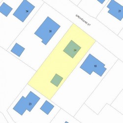 24 Groveland St, Newton MA  02466-2319 plot plan