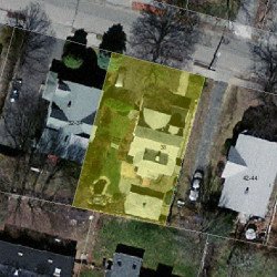 38 Warwick Rd, Newton MA 02465-1724 aerial view