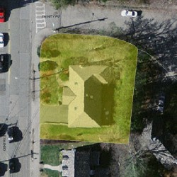 1106 Centre St, Newton MA  02459-1543 aerial view