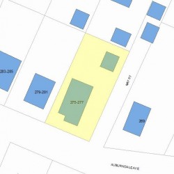 277 Auburndale Ave, Newton MA 02466-1603 plot plan