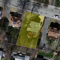 22 Warwick Rd, Newton MA 02465-1724 aerial view