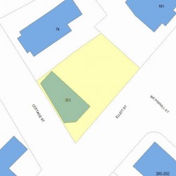 203 Elliot St, Newton MA 02464-1230 plot plan
