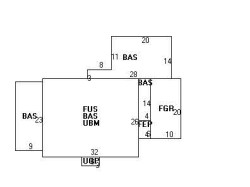 20 Fairfax St, Newton MA  02465-2607 floor plan