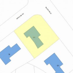 111 Valentine St, Newton MA 02465-3027 plot plan