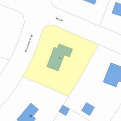 8 Bullough Park, Newton MA  02460-2479 plot plan