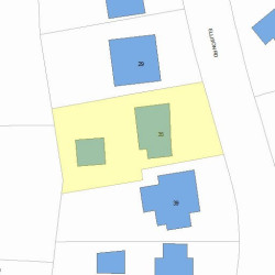 35 Ellison Rd, Newton MA  02459-1434 plot plan