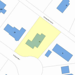 16 Shumaker Path, Newton MA 02459-3525 plot plan