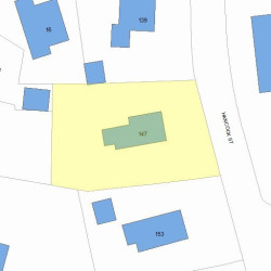 147 Hancock St, Newton MA 02466-2218 plot plan