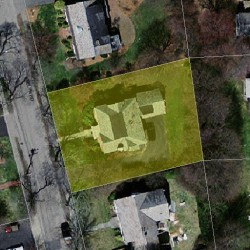 19 Evelyn Rd, Newton MA  02468-1212 aerial view