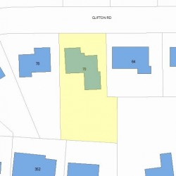 70 Clifton Rd, Newton MA 02459-3147 plot plan