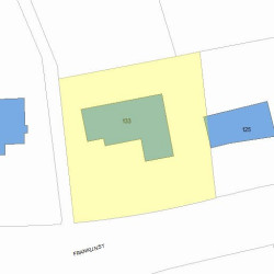 133 Franklin St, Newton MA 02458-2411 plot plan