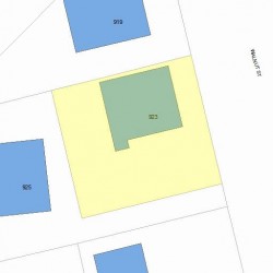 923 Walnut St, Newton MA  02461-1133 plot plan
