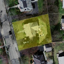 11 Evelyn Rd, Newton MA 02468-1212 aerial view