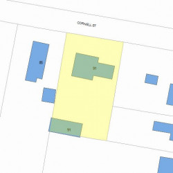 91 Cornell St, Newton MA  02462-1320 plot plan