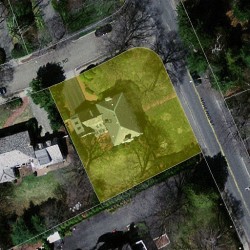 133 Highland St, Newton MA  02465-2411 aerial view