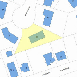 62 Bencliffe Cir, Newton MA 02466-1101 plot plan