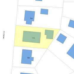 714 Walnut St, Newton MA 02459-1418 plot plan
