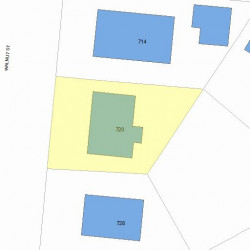 720 Walnut St, Newton MA 02459-1418 plot plan
