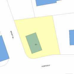 251 Webster St, Newton MA  02465-1851 plot plan