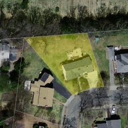 45 Warren Rd, Newton MA 02468-1222 aerial view