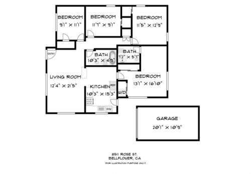 8511 Rose St, Bellflower CA 90706-6376 exterior