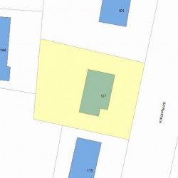 107 Fordham Rd, Newton MA 02465-1208 plot plan