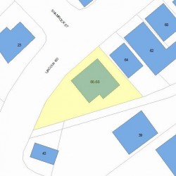 68 Lincoln Rd, Newton MA 02458-1254 plot plan
