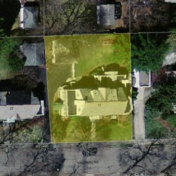 11 Vineyard Rd, Newton MA 02459-1003 aerial view