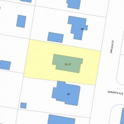 57 Walker St, Newton MA 02460-1519 plot plan