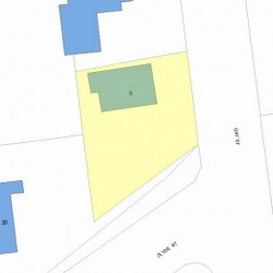 9 Gay St, Newton MA  02460-2212 plot plan