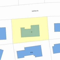 32 Warren Rd, Newton MA 02468-1223 plot plan